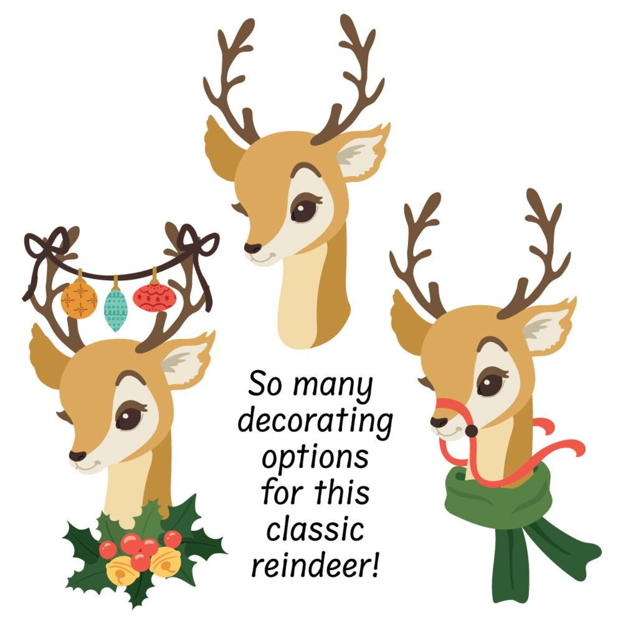 Lovely Layers: Vintage Reindeer - Honey Cuts - Stand-Alone Dies